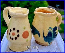 5 Sample French Antique Pot Confit Pottery Vessel Faience Ceramic Earthenware