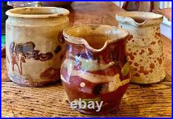 5 Sample French Antique Pot Confit Pottery Vessel Faience Ceramic Earthenware