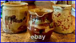 5 Sample French Antique Pot Confit Pottery Vessel Faience Ceramic Earthenware