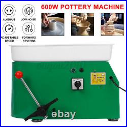 600W 25CM Electric Pottery Wheel Machine For Ceramic Work Clay Art Craft Molding