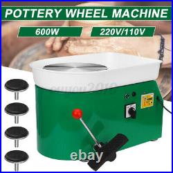 600W 25CM Electric Pottery Wheel Machine For Ceramic Work Clay Art Craft Molding