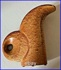 70s Roberto Rigon Bertoncello Di Schiavon'Screzioto Tabacco' glaze ceramic vase