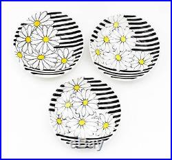 9 Pc Ernestine Salerno Italy Hand Painted Daisies Ceramic Art Pottery Majolica