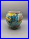 ALEX LONG Raku Pot Vase Studio Art Pottery 1996 Signed Abstract Pottery Colors