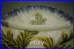 ANTIQUE FRENCH MAJOLICA BY LUNEVILLE ASPARAGUS OR ARTICHOKE PLATE XIXct