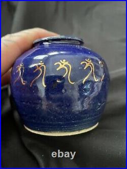 AP Adam Shrewsbury Pottery Ceramics Vase Art Tattoo Ed Hardy OM