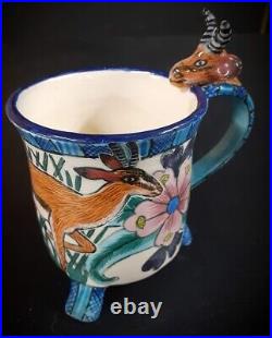 ARDMORE STUDIO, Handmade Ceramics Art Pottery, Gazelle Footed Mug, South Africa