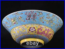 A Pair Fine Collectable Art Handmade colour enamels Porccelain Flowers Bowl