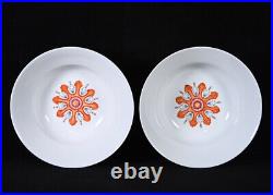 A Pair Fine Collectable Art Handmade colour enamels Porccelain Flowers Bowl