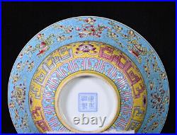 A Pair Fine Collectable Art Handmade colour enamels Porccelain Flowers Bowl