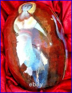 A Pillin Masterwork, Largee Pillin Bulbous Vase, Lots of Decoration, Earth Tones