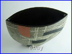 A Rare John Maltby Eliptical Bowl Studio Pottery 19.5 x 23cm