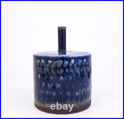 A Unique, Large, Blue Ceramic Vase Carl-Harry Stålhane Designhuset 1973