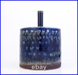A Unique, Large, Blue Ceramic Vase Carl-Harry Stålhane Designhuset 1973