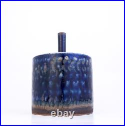 A Unique, Large, Blue Ceramic Vase Carl-Harry Stålhane Designhuset 1973