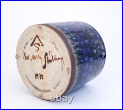 A Unique, Large, Blue Ceramic Vase Carl-Harry Stålhane Designhuset 1973