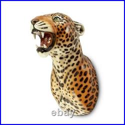 Abhika Ceramic Wall Sculpture Representing A Leopard Head H83/ 32.6