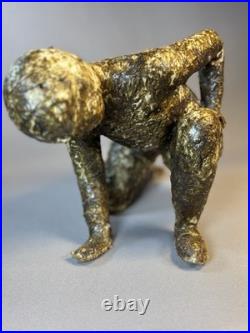 Abstract Ceramic Figure Sculpture Cracking