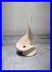 Abstract Modernist Nude Ceramic Sculpture with Organic Swirl Form Signed RA