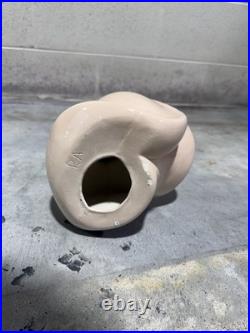 Abstract Modernist Nude Ceramic Sculpture with Organic Swirl Form Signed RA