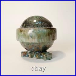 Abstract ceramic sculpture. Vase for dry leaves. Studio art pottery