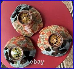 Adero Willard Set of 3 Studio Art Pottery Bowls Signed