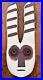 African Bobo Tribal Mask Pottery Ceramic Wall Art Home Decor Dance Signed MS