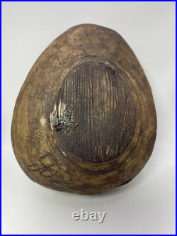 Al Davis Signed Art Pottery Ceramic Wombat / Bear Oil Lantern Provincetown, MA