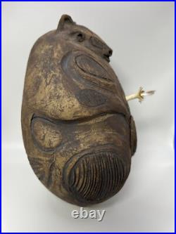 Al Davis Signed Art Pottery Ceramic Wombat / Bear Oil Lantern Provincetown, MA