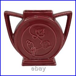 Alamo Texas Pottery Red 1940s Mid Century Modern Art Pottery Ceramic Vase 701