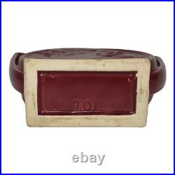 Alamo Texas Pottery Red 1940s Mid Century Modern Art Pottery Ceramic Vase 701