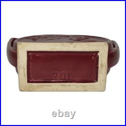 Alamo Texas Pottery Red 1940s Mid Century Modern Art Pottery Ceramic Vase 701