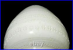 Aldo Londi Bitossi Italy Lg White Bulbous Stamped Satin Glazed Terracotta Vase