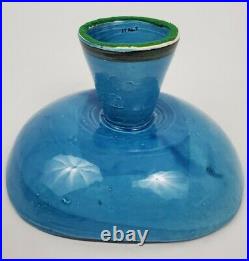 Aldo Londi Bitossi Pedestal Bowl Rimini Blue Mid-Century Modern Italy Vintage