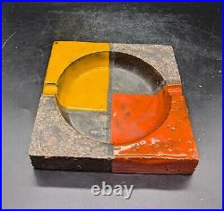 Aldo Londi Bitossi Raymor Mondrain Mid Century Modern Italian Ceramic Ashtray