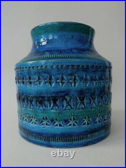 Aldo Londi Bitossi Rimini Blue Italian Art Pottery Vase Model 720 Circa 1950