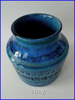 Aldo Londi Bitossi Rimini Blue Italian Art Pottery Vase Model 720 Circa 1950