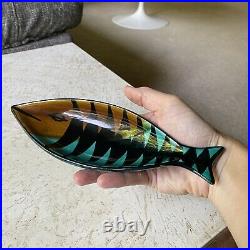 Aldo Londi Bitossi italian ceramic pottery fish Tray Midcentury 1950s Rare