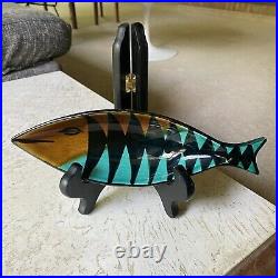 Aldo Londi Bitossi italian ceramic pottery fish Tray Midcentury 1950s Rare