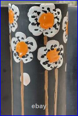 Alvino Bagni for Raymor Daisy Floral Ceramic Art Pottery Vase Circa 1950s Italy