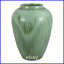 Amaco American Art Clay 1932 Art Deco Pottery Crystalline Green Ceramic Vase