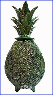 Amazing Ceramic Mexican Green Pineapple Hilario Alejos Folk Art