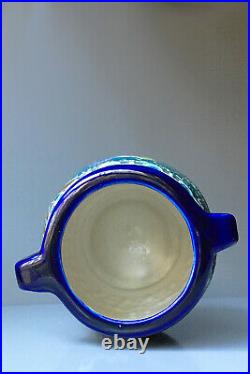 Amphora Porcelain Works Czech Arts & Crafts Parrots Design Vase Teplitz Bohemian