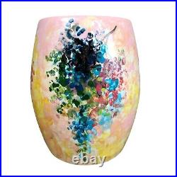 Anatoly Turov Signed Hand Painted Art Pottery Ceramic Vase 7.5 Tall