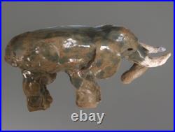 Andy Schaffer Studio art Pottery Elephant Figure Sculpture Signed Naive Art