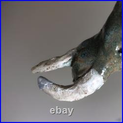 Andy Schaffer Studio art Pottery Elephant Figure Sculpture Signed Naive Art