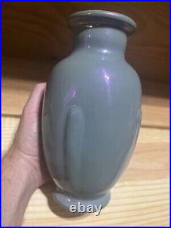 Antique 1909-23 St Lukas of Utrecht Dutch Art Pottery Blue Luster Vase? #149 K
