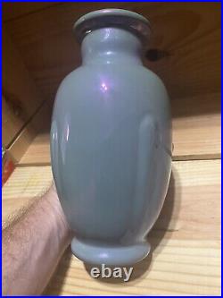 Antique 1909-23 St Lukas of Utrecht Dutch Art Pottery Blue Luster Vase? #149 K