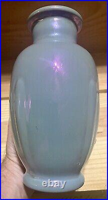 Antique 1909-23 St Lukas of Utrecht Dutch Art Pottery Blue Luster Vase? #149 K