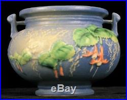 Antique 1938 Roseville Art Pottery Fuchsia Pattern 645 4 Handled Jardiniere Vase